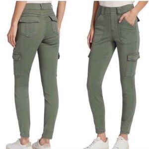 SPANX Stretch Tummy Control Twill Ankle Cargo Pants Size 2X